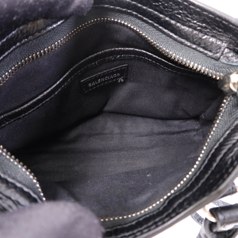 BALENCIAGA 羊皮皮革Nano City銀扣手挽肩背兩用袋-4