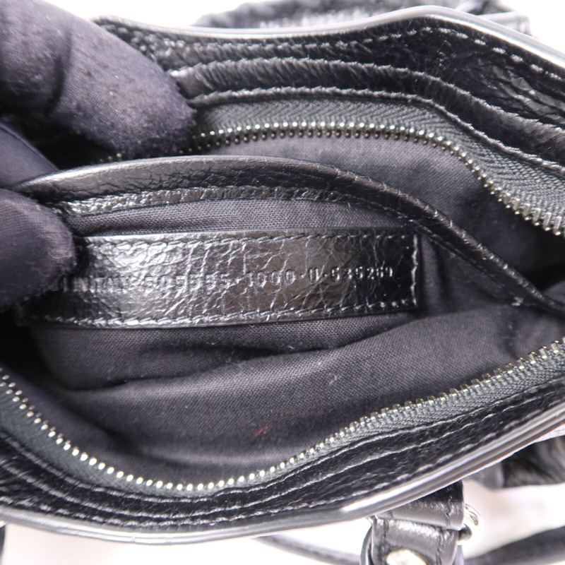 BALENCIAGA 羊皮皮革Nano City銀扣手挽肩背兩用袋-6