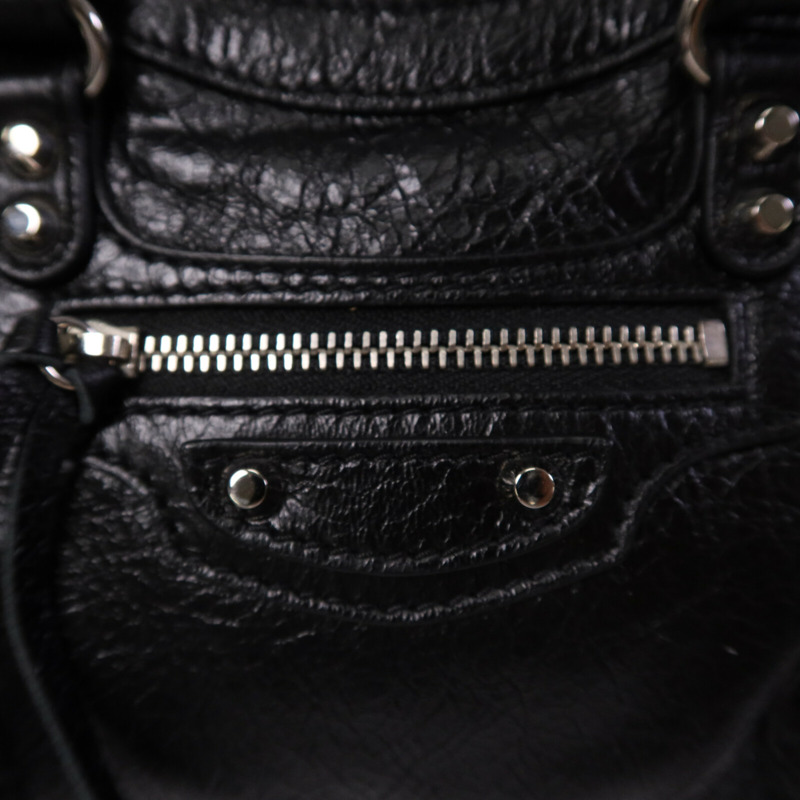 BALENCIAGA 羊皮皮革Nano City銀扣手挽肩背兩用袋-13