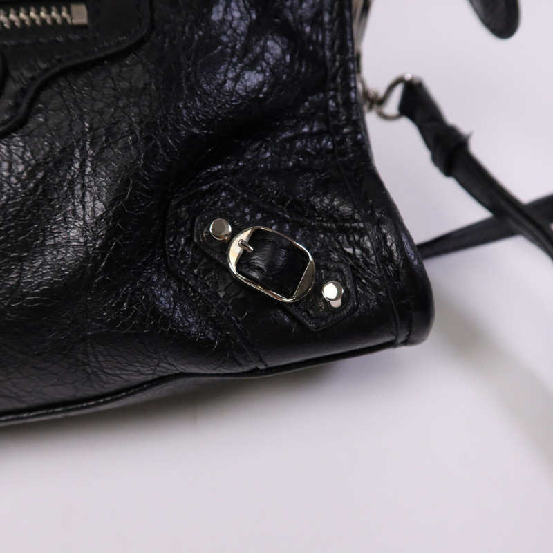 BALENCIAGA 羊皮皮革Nano City銀扣手挽肩背兩用袋-14