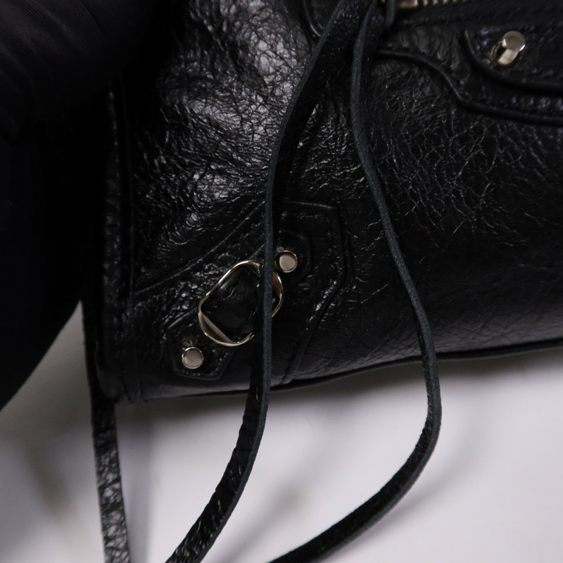 BALENCIAGA 羊皮皮革Nano City銀扣手挽肩背兩用袋-15