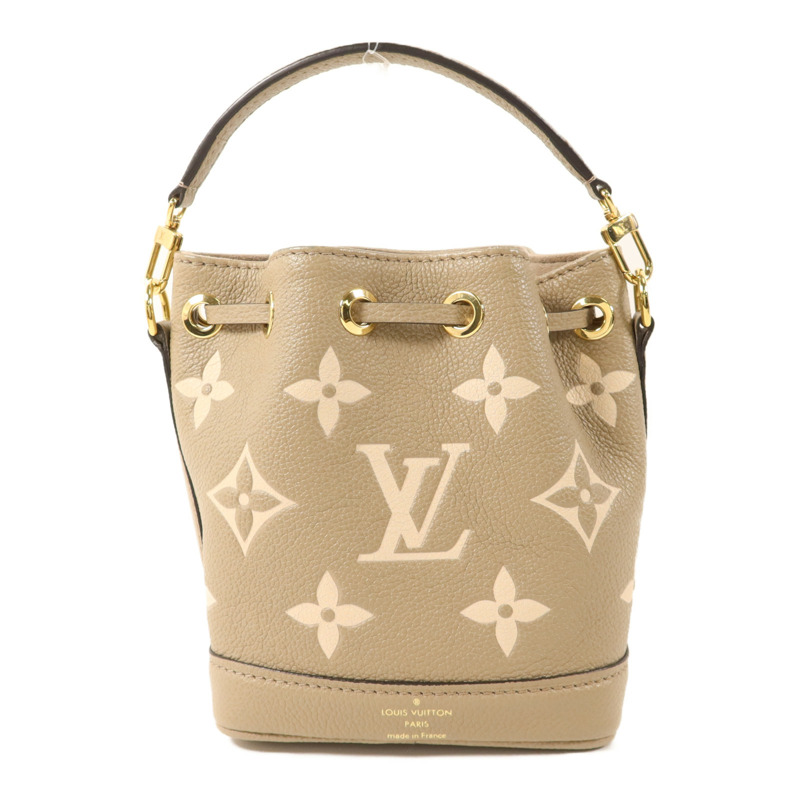 LOUIS VUITTON Monogram Empreinte Nano Noe金扣手挽肩背兩用袋-1