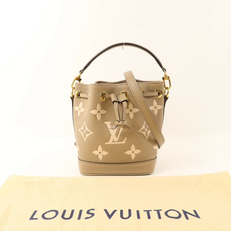 LOUIS VUITTON Monogram Empreinte Nano Noe金扣手挽肩背兩用袋-9