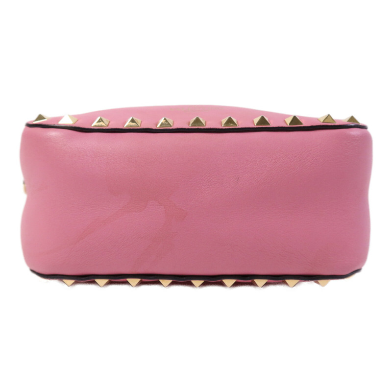 Valentino 牛皮皮革Rockstud 2Way Bag金扣鏈帶手挽肩背兩用袋-3