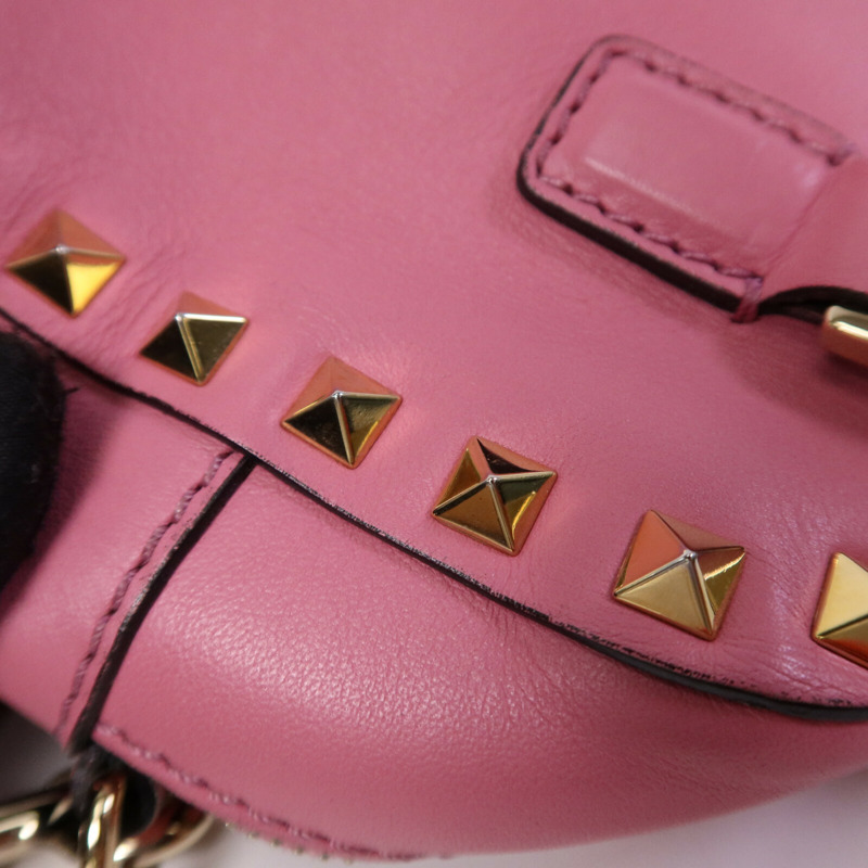 Valentino 牛皮皮革Rockstud 2Way Bag金扣鏈帶手挽肩背兩用袋-15