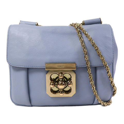 Chloe 牛皮皮革Shoulder Bag金扣鏈帶肩背袋
