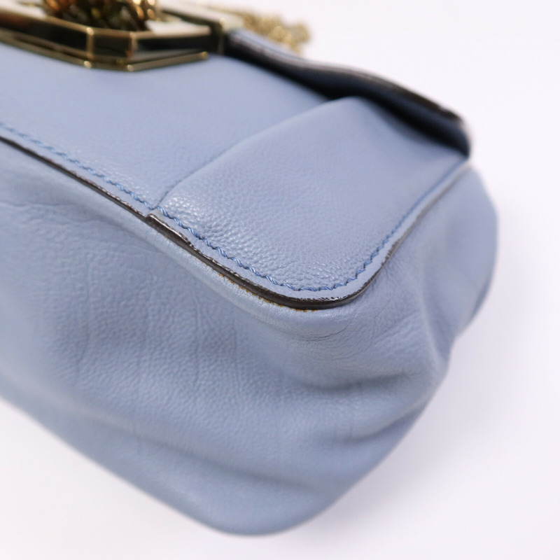 Chloe 牛皮皮革Shoulder Bag金扣鏈帶肩背袋-10