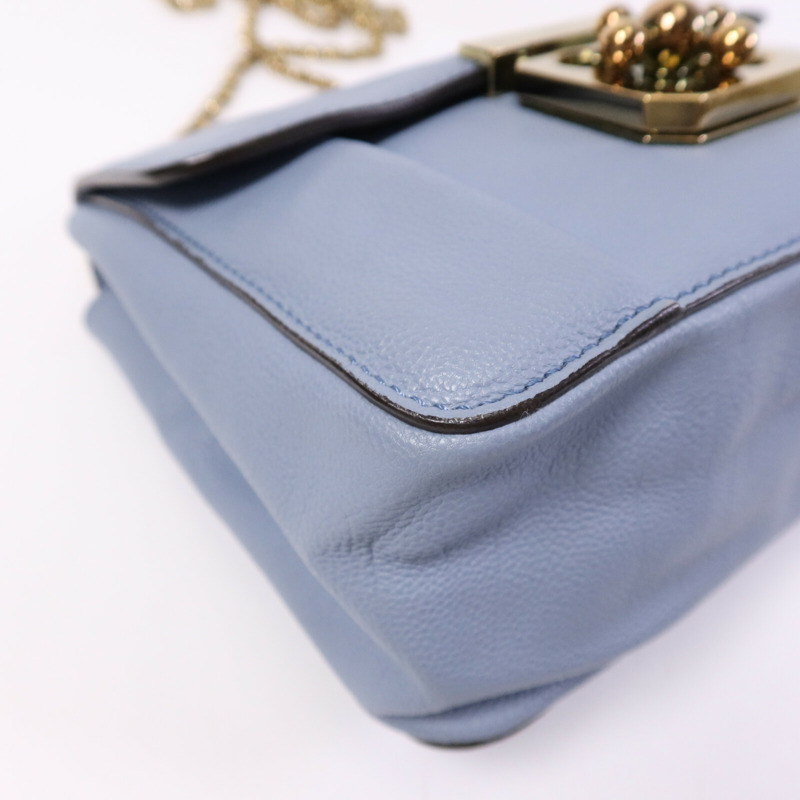 Chloe 牛皮皮革Shoulder Bag金扣鏈帶肩背袋-11