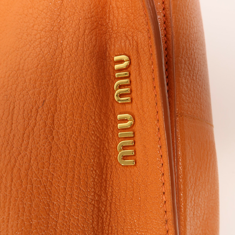 Miu Miu 牛皮皮革2 Way Shoulder金扣手挽肩背兩用袋-12