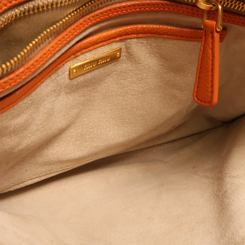 Miu Miu 牛皮皮革2 Way Shoulder金扣手挽肩背兩用袋-15