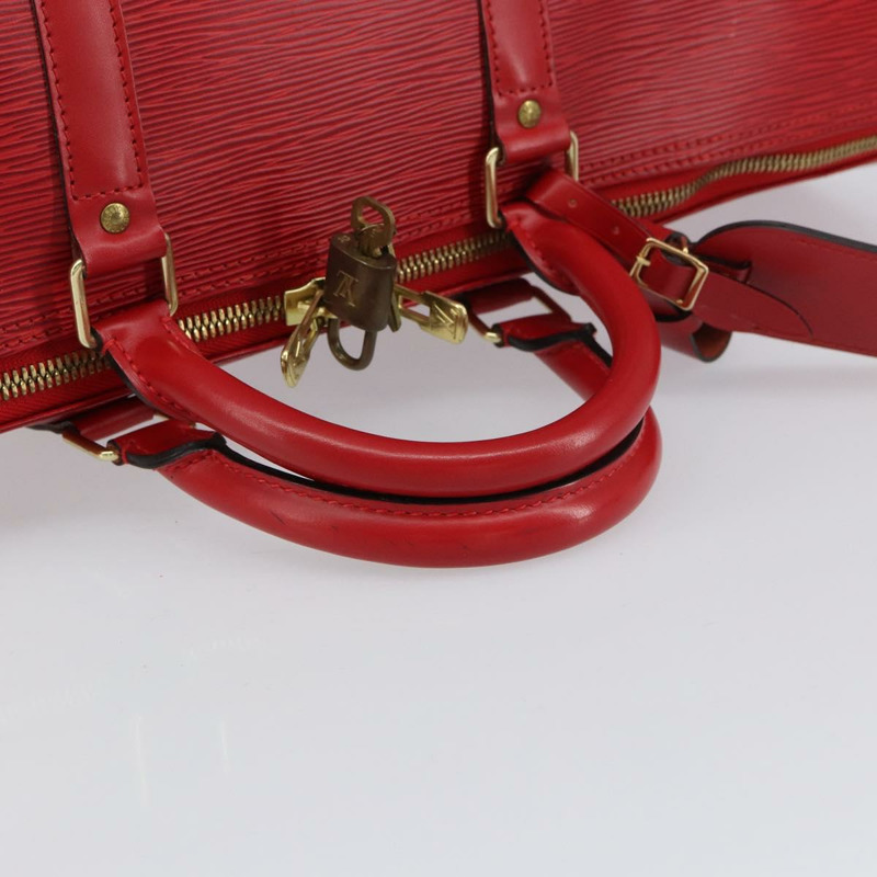 【日本直送】路易威登 Epi Keepall 55 波士頓包 紅色 M42957 LV 正品 155970-6