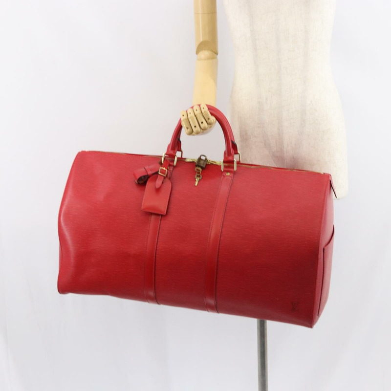【日本直送】路易威登 Epi Keepall 55 波士頓包 紅色 M42957 LV 正品 155970-20