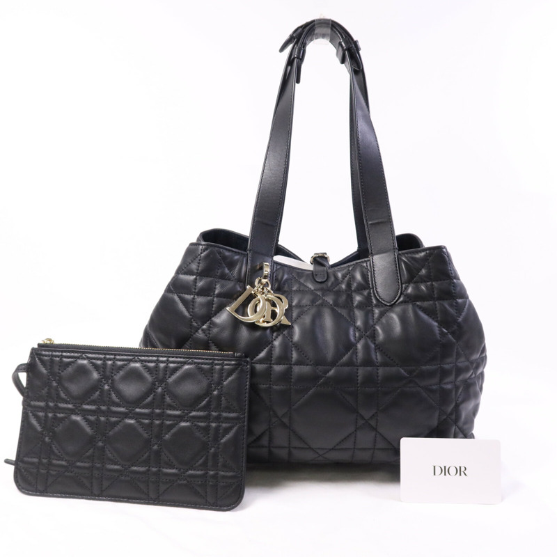 Dior 牛皮皮革Toujours Medium金扣肩背袋-9