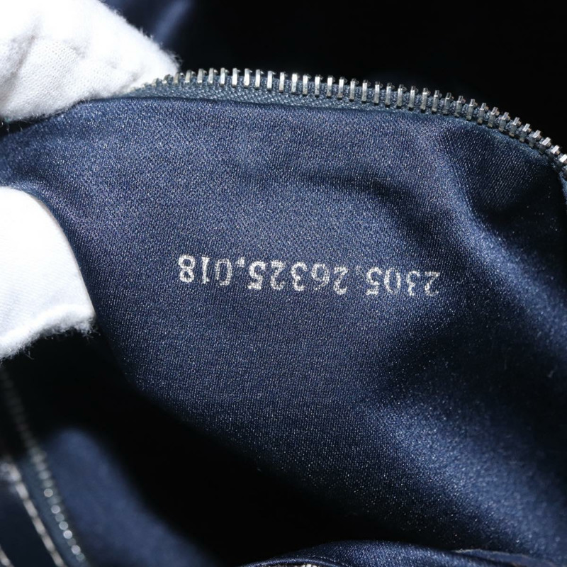 【日本直送】FENDI Zucchino 帆布 Mamma Baguette 單肩包 海軍藍 銀色 正品 ep12546-11