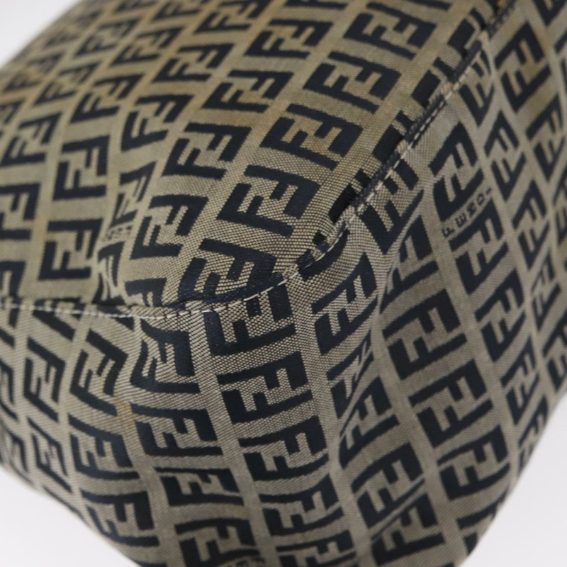 【日本直送】FENDI Zucchino 帆布 Mamma Baguette 單肩包 海軍藍 銀色 正品 ep12546-15