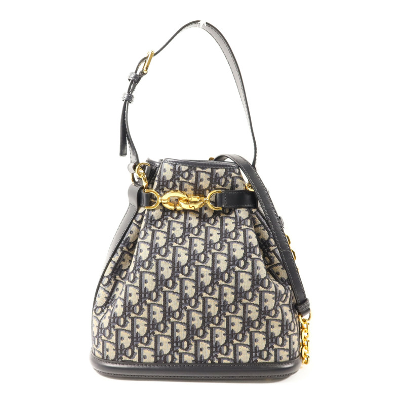 Dior 帆布Medium C'est Bag金扣手挽肩背兩用袋-0