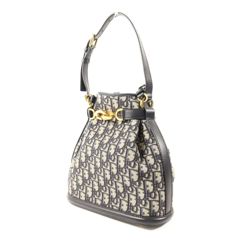 Dior 帆布Medium C'est Bag金扣手挽肩背兩用袋-2