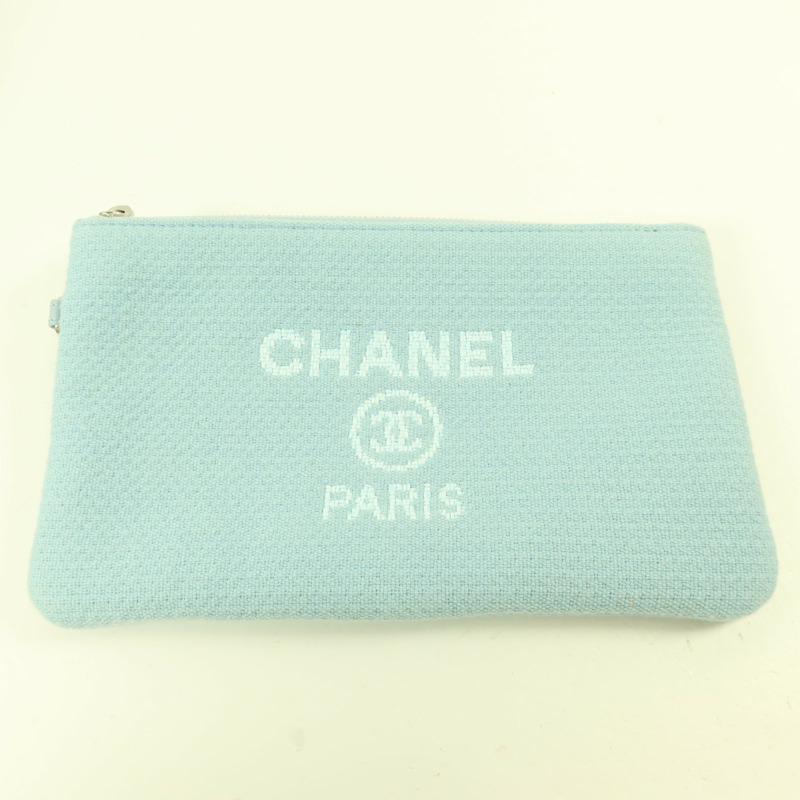 CHANEL 帆布Deauville Tote Bag銀扣手挽肩背兩用袋-10