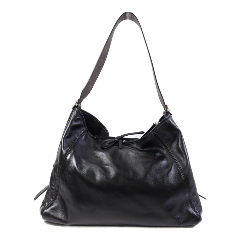 LOUIS VUITTON 羊皮皮革CarryAll Vibe MM銀扣肩背袋-1