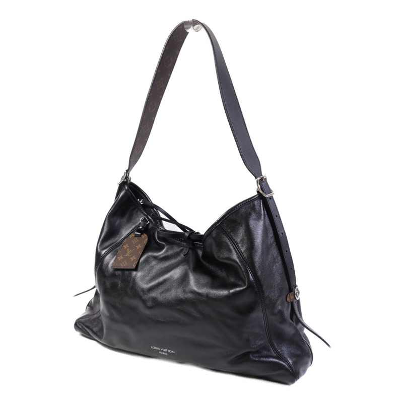 LOUIS VUITTON 羊皮皮革CarryAll Vibe MM銀扣肩背袋-2