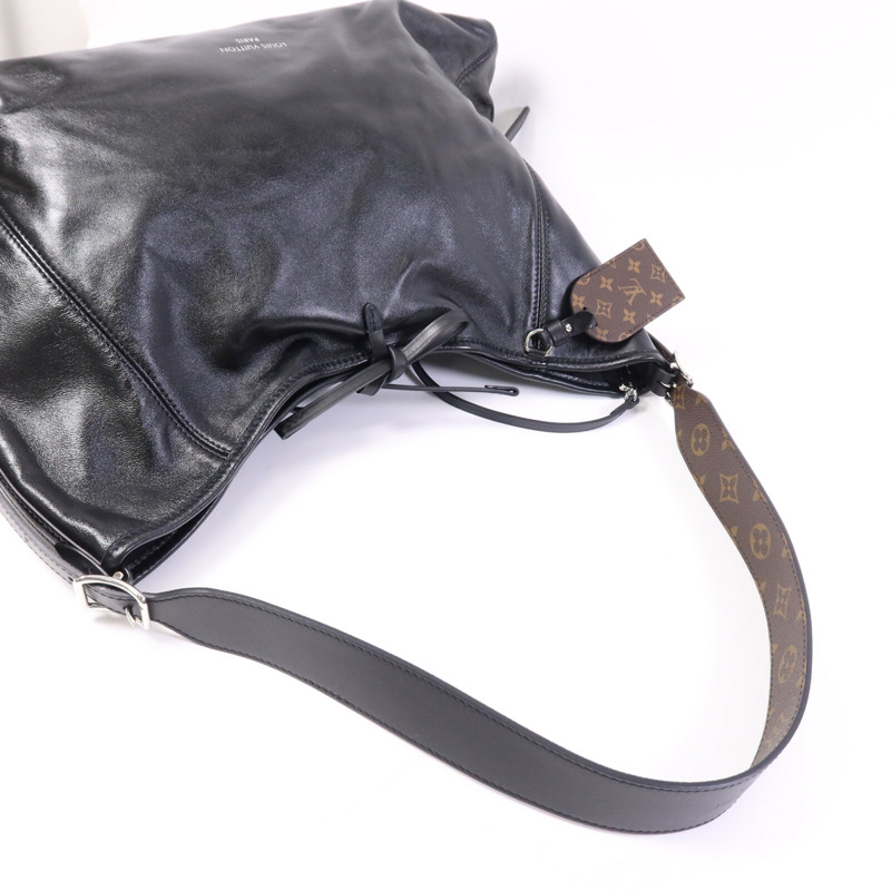 LOUIS VUITTON 羊皮皮革CarryAll Vibe MM銀扣肩背袋-7