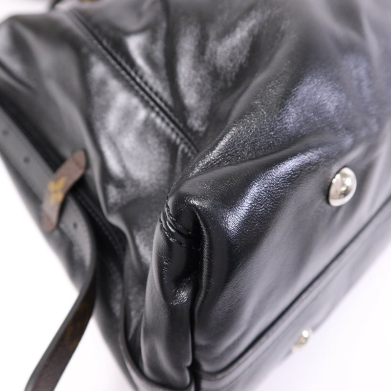 LOUIS VUITTON 羊皮皮革CarryAll Vibe MM銀扣肩背袋-10