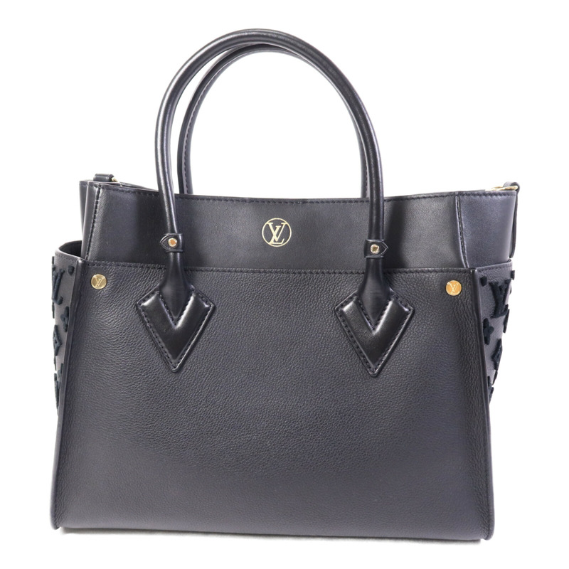 LOUIS VUITTON 牛皮皮革On My Side MM金扣手挽肩背兩用袋-1