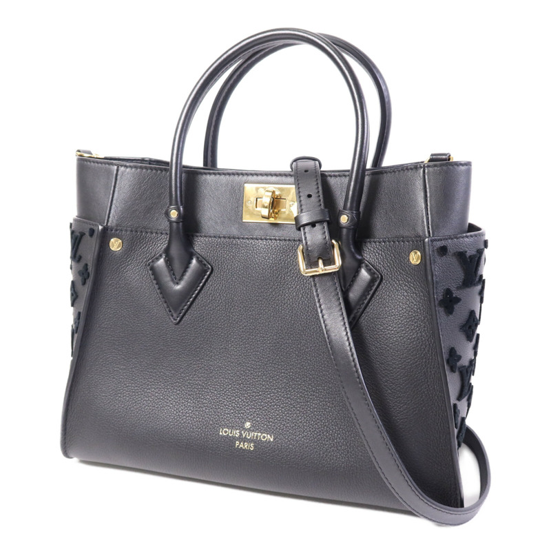 LOUIS VUITTON 牛皮皮革On My Side MM金扣手挽肩背兩用袋-2