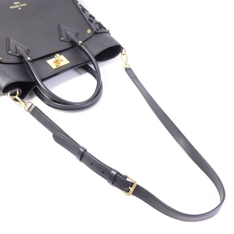 LOUIS VUITTON 牛皮皮革On My Side MM金扣手挽肩背兩用袋-7