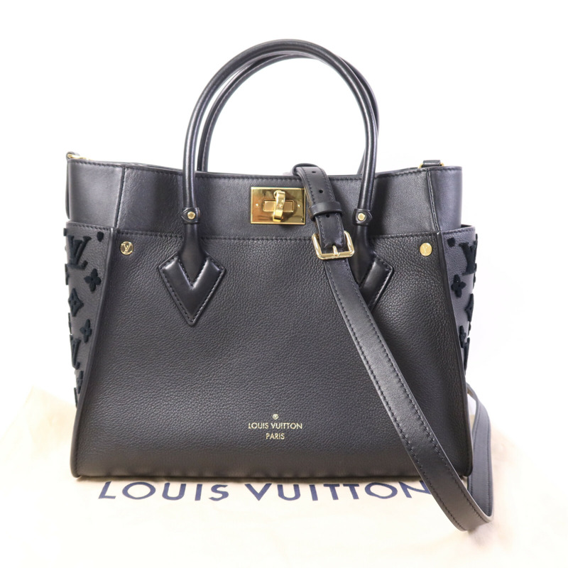 LOUIS VUITTON 牛皮皮革On My Side MM金扣手挽肩背兩用袋-8