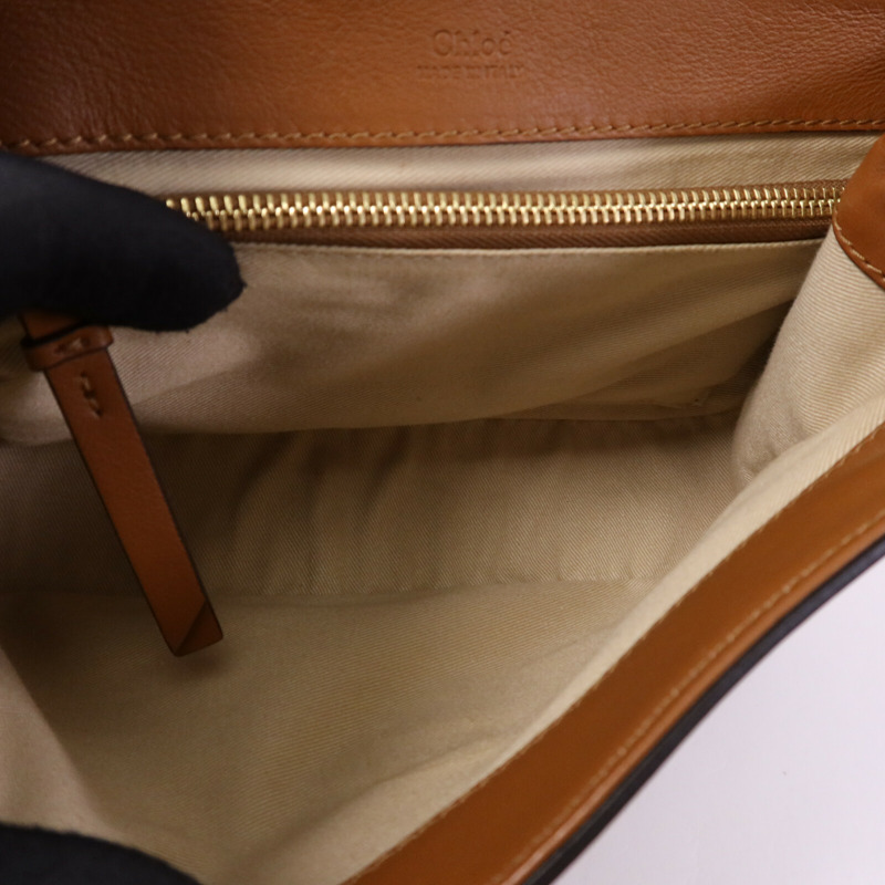 Chloe 漆皮皮革Shoulder Bag金扣肩背袋-4