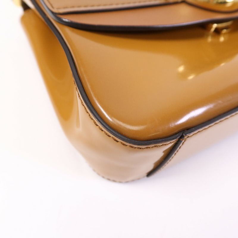 Chloe 漆皮皮革Shoulder Bag金扣肩背袋-10