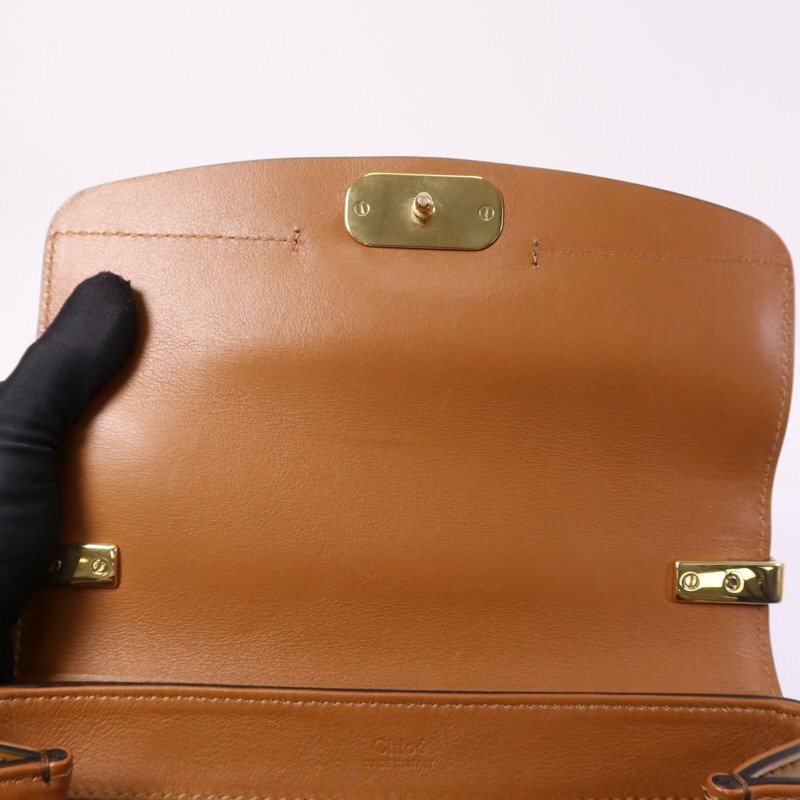 Chloe 漆皮皮革Shoulder Bag金扣肩背袋-12