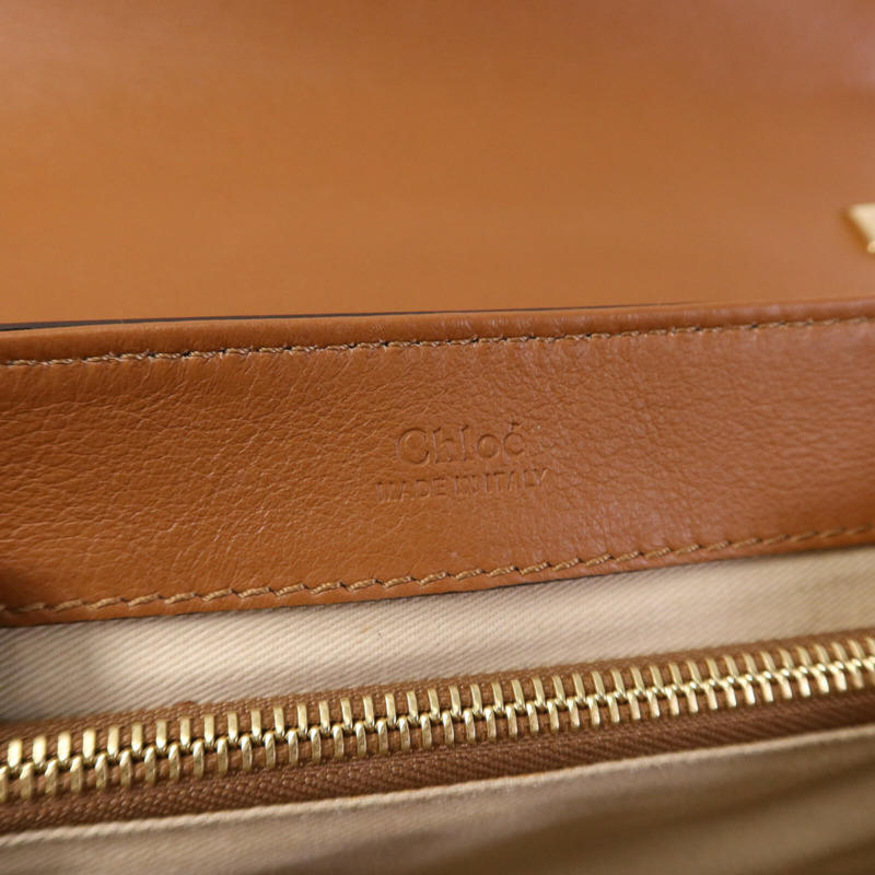 Chloe 漆皮皮革Shoulder Bag金扣肩背袋-13