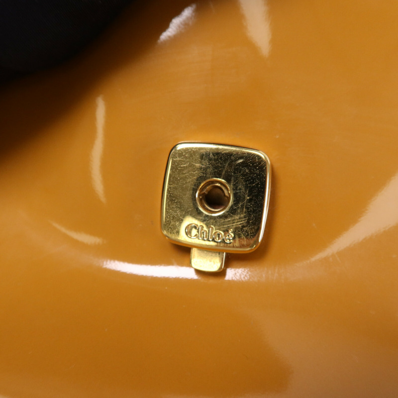 Chloe 漆皮皮革Shoulder Bag金扣肩背袋-14