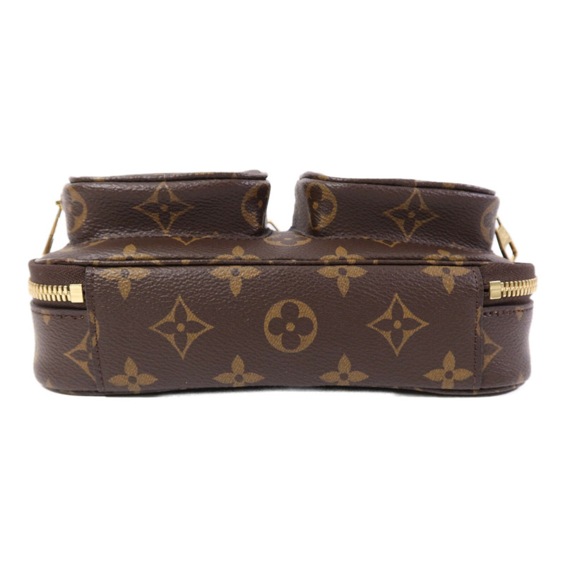 LOUIS VUITTON Monogram Utility金扣手挽肩背兩用袋棕色-3