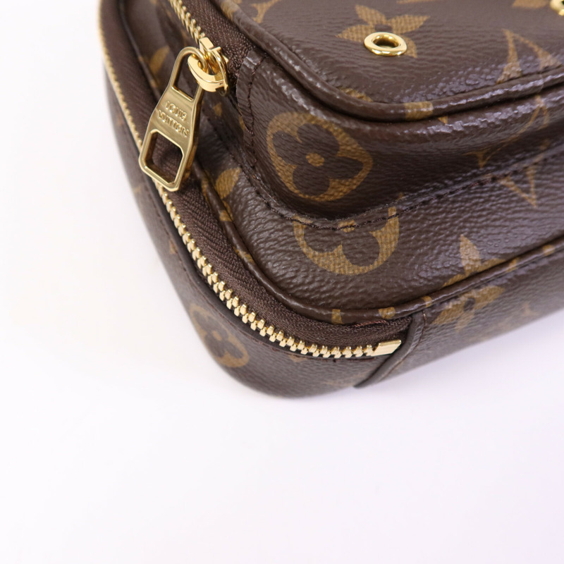 LOUIS VUITTON Monogram Utility金扣手挽肩背兩用袋棕色-9