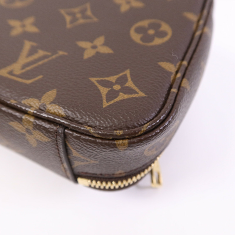 LOUIS VUITTON Monogram Utility金扣手挽肩背兩用袋棕色-10
