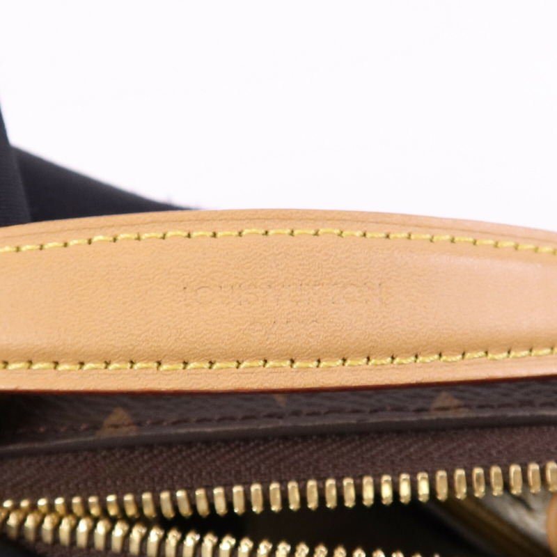 LOUIS VUITTON Monogram Utility金扣手挽肩背兩用袋棕色-12