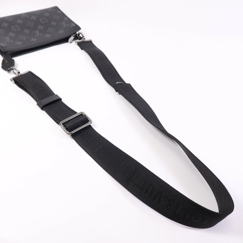 LOUIS VUITTON Monogram Eclipse Gaston銀扣肩背袋-7