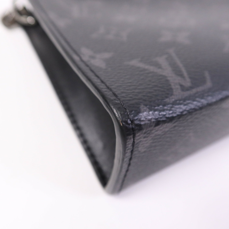 LOUIS VUITTON Monogram Eclipse Gaston銀扣肩背袋-10