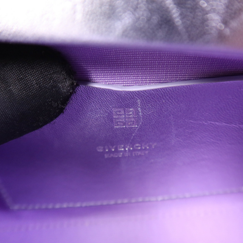 GIVENCHY 牛皮皮革/緞面/鑽石Mini Antigona Stretch銀扣手挽肩背兩用袋-5