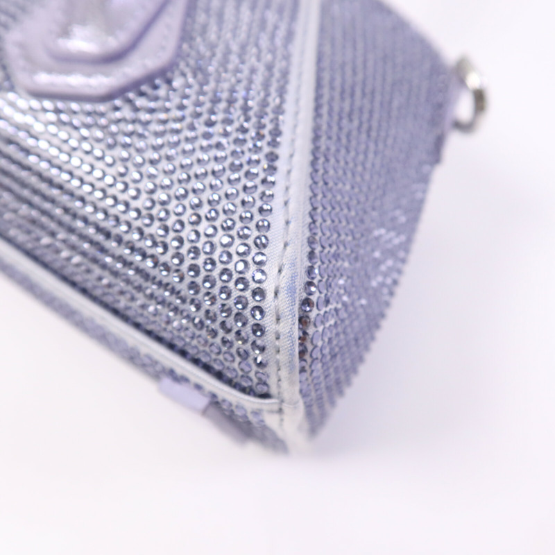 GIVENCHY 牛皮皮革/緞面/鑽石Mini Antigona Stretch銀扣手挽肩背兩用袋-9