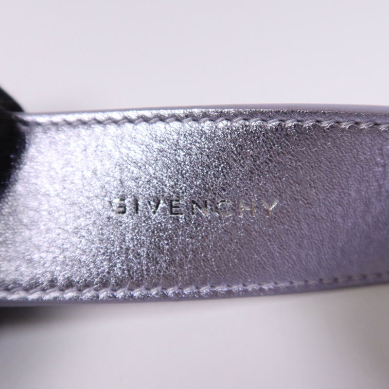 GIVENCHY 牛皮皮革/緞面/鑽石Mini Antigona Stretch銀扣手挽肩背兩用袋-14