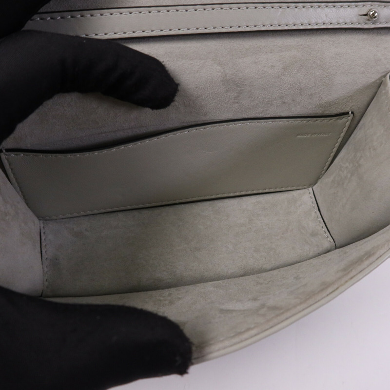 Valentino 羊皮皮革/水晶Loco Hang Bag銀扣鏈帶手挽肩背兩用袋-3