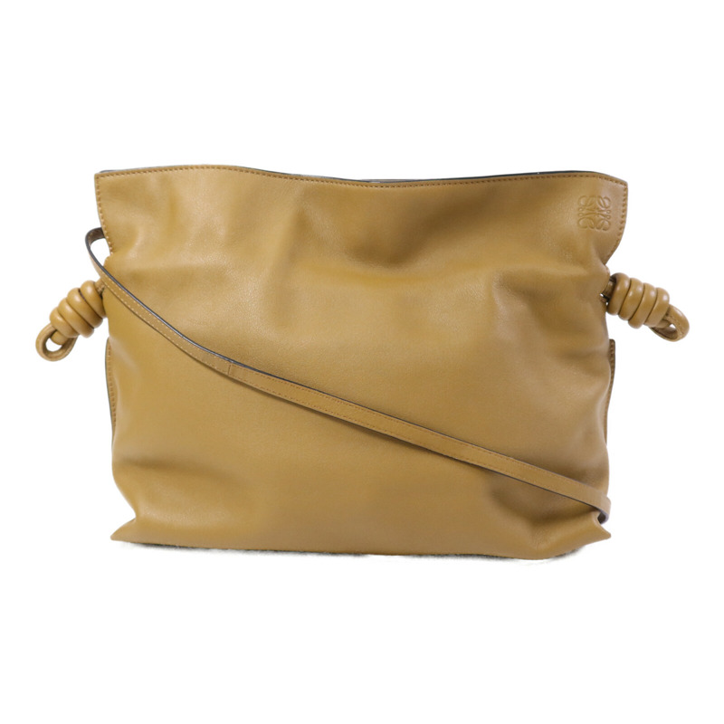 LOEWE 牛皮皮革Flamenco Clutch金扣肩背袋-1