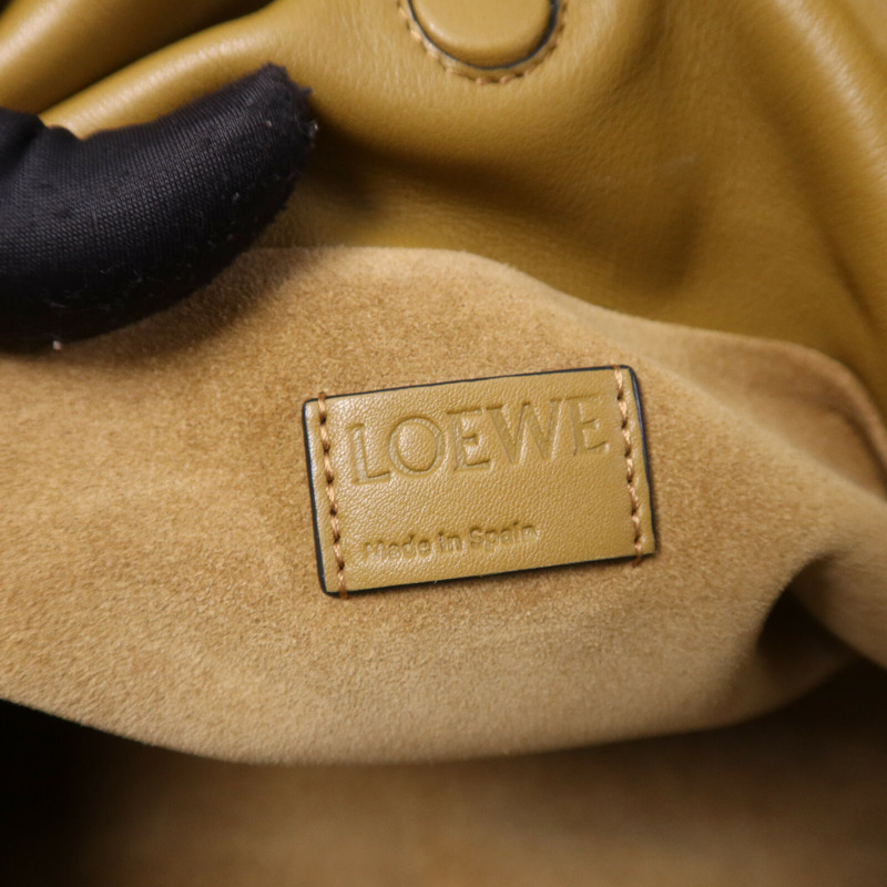 LOEWE 牛皮皮革Flamenco Clutch金扣肩背袋-5