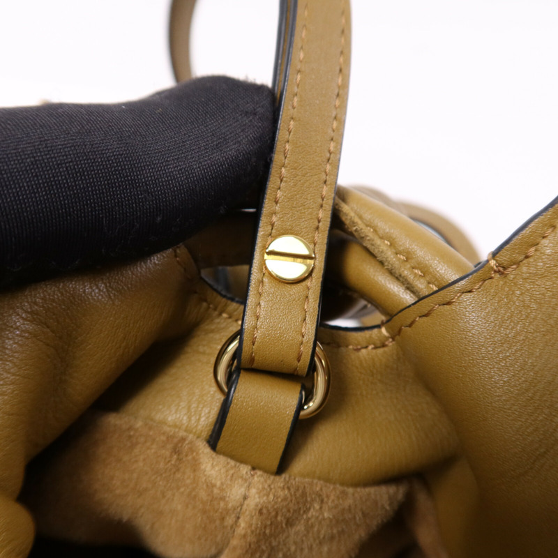 LOEWE 牛皮皮革Flamenco Clutch金扣肩背袋-6