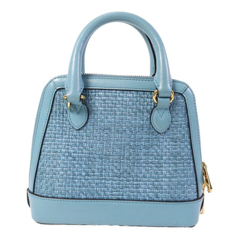 GUCCI 藤料/牛皮皮革 Horsebit 1955金扣手挽肩背兩用袋-1