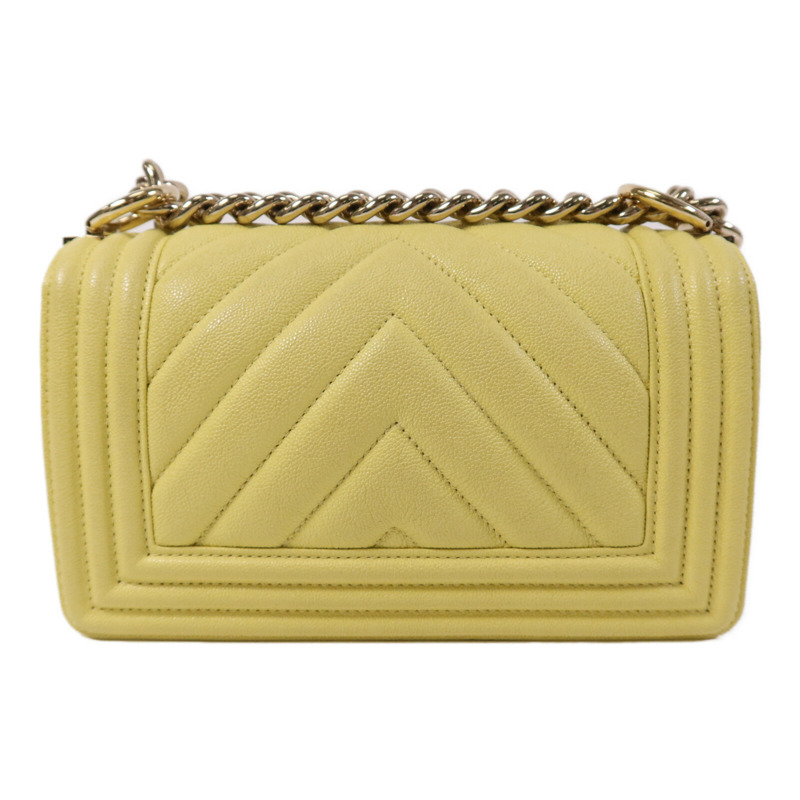 CHANEL 牛皮皮革Boy 20金扣鏈帶肩背袋-1